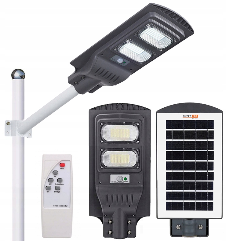 SuperLED pouličné svietidlo 40 W 4000 lm, solárne napájanie